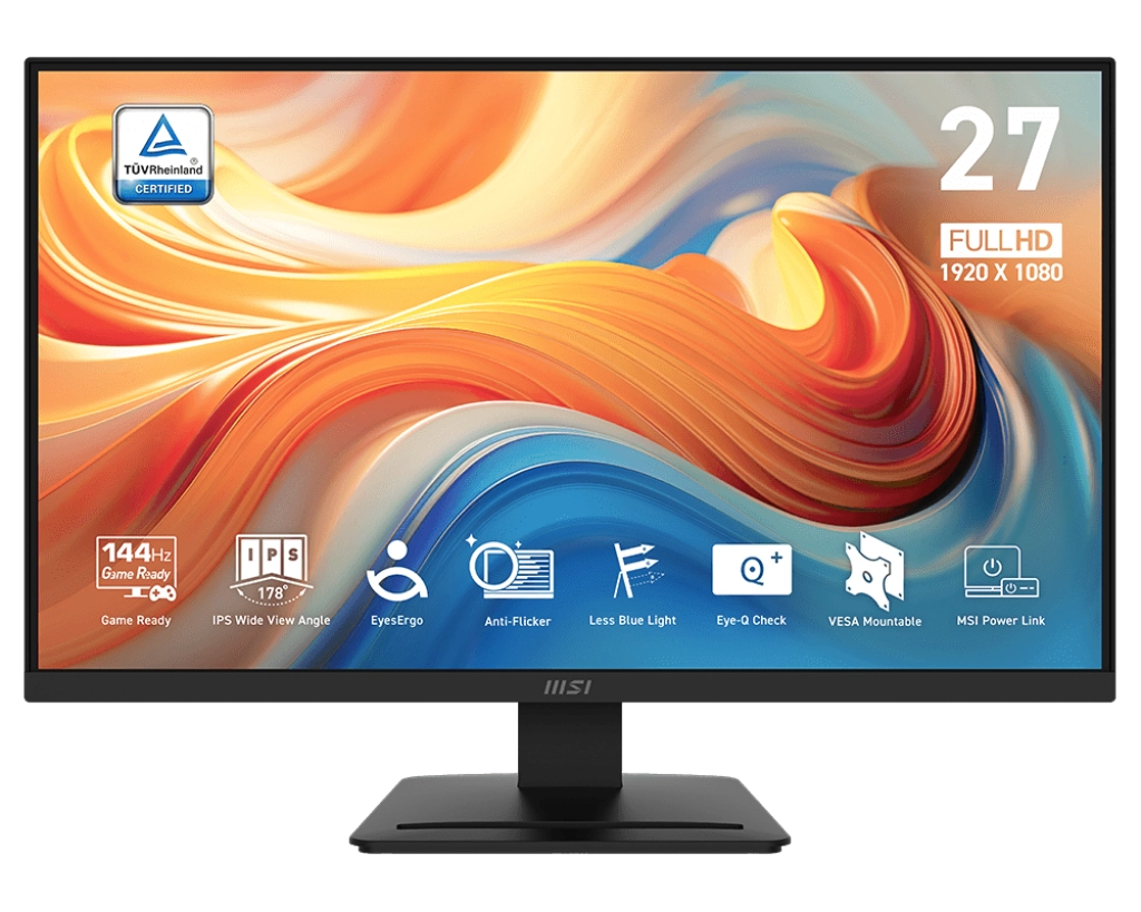 Monitor MSI PRO MP273L E14 27″ IPS Monitor, Full HD 1920×1080, 1 ms, 144 Hz, HDMI + DisplayPort, Black sotib olish