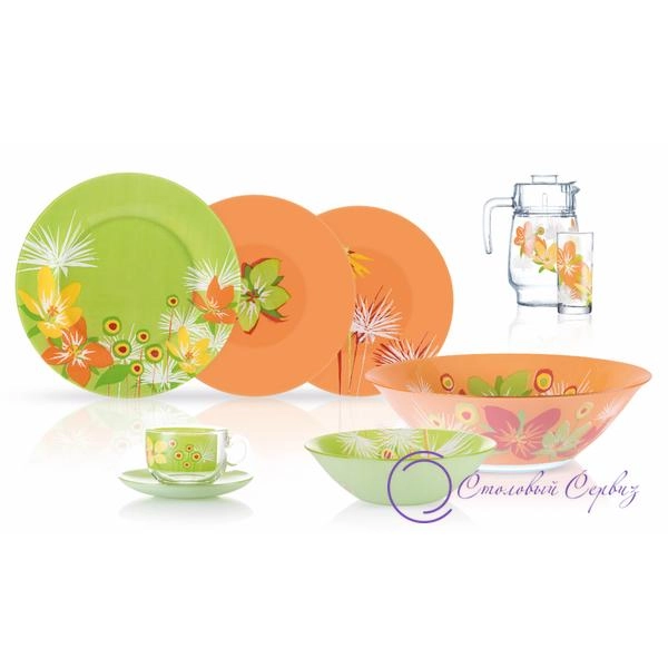 Столовый сервиз LUMINARC POP FLOWERS MIX 46пр., 6 перс. недорого