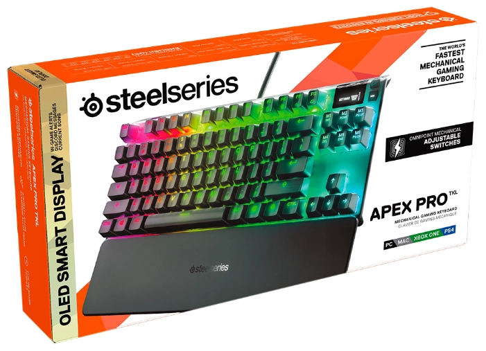 Игровая клавиатура SteelSeries Apex Pro TKL Black USB в Узбекистане