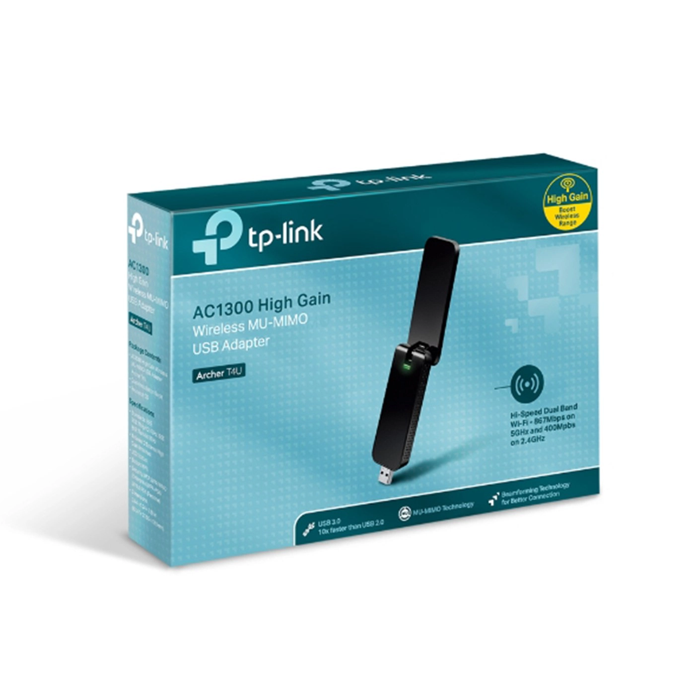 TP-LINK Archer T4U AC1300 ikki diapazonli Wi-Fi USB adapteri sotib olish