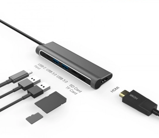 Многофункциональный адаптер Jcpal JCP6217 USB-C - 4k HDMI 6 в 1 недорого