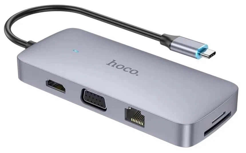 Hoco Hub HB33 10in1 Type-C adapteri arzon