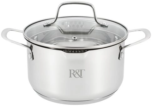 Kastryulka 20 sm, yopishmaydigan shisha qopqoqli 2,5 l sotib olish