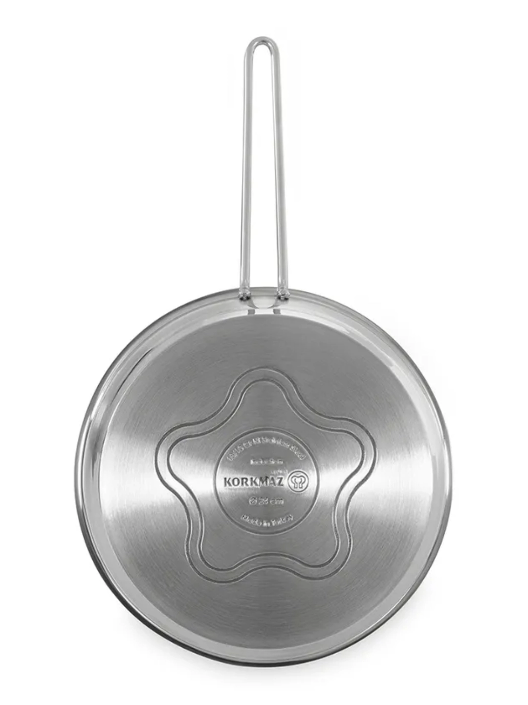 Korkmaz Tombik 24 sm 1.8 l alyuminiy, yopishmaydigan tovasi (A1080) , Silver arzon