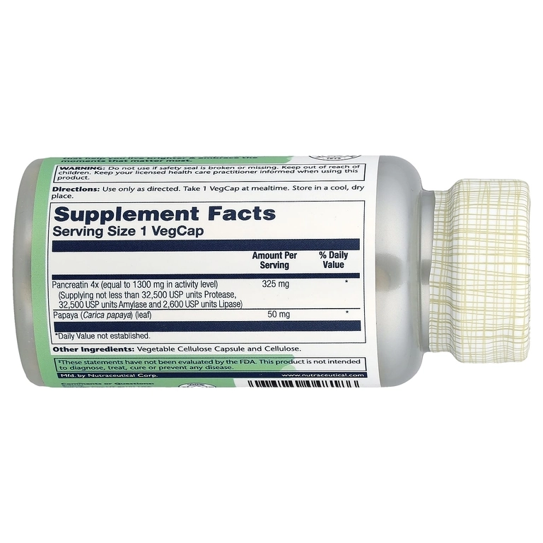 Solaray, Pankreatin 1300, 90 o‘simlik kapsulasi (04818) arzon