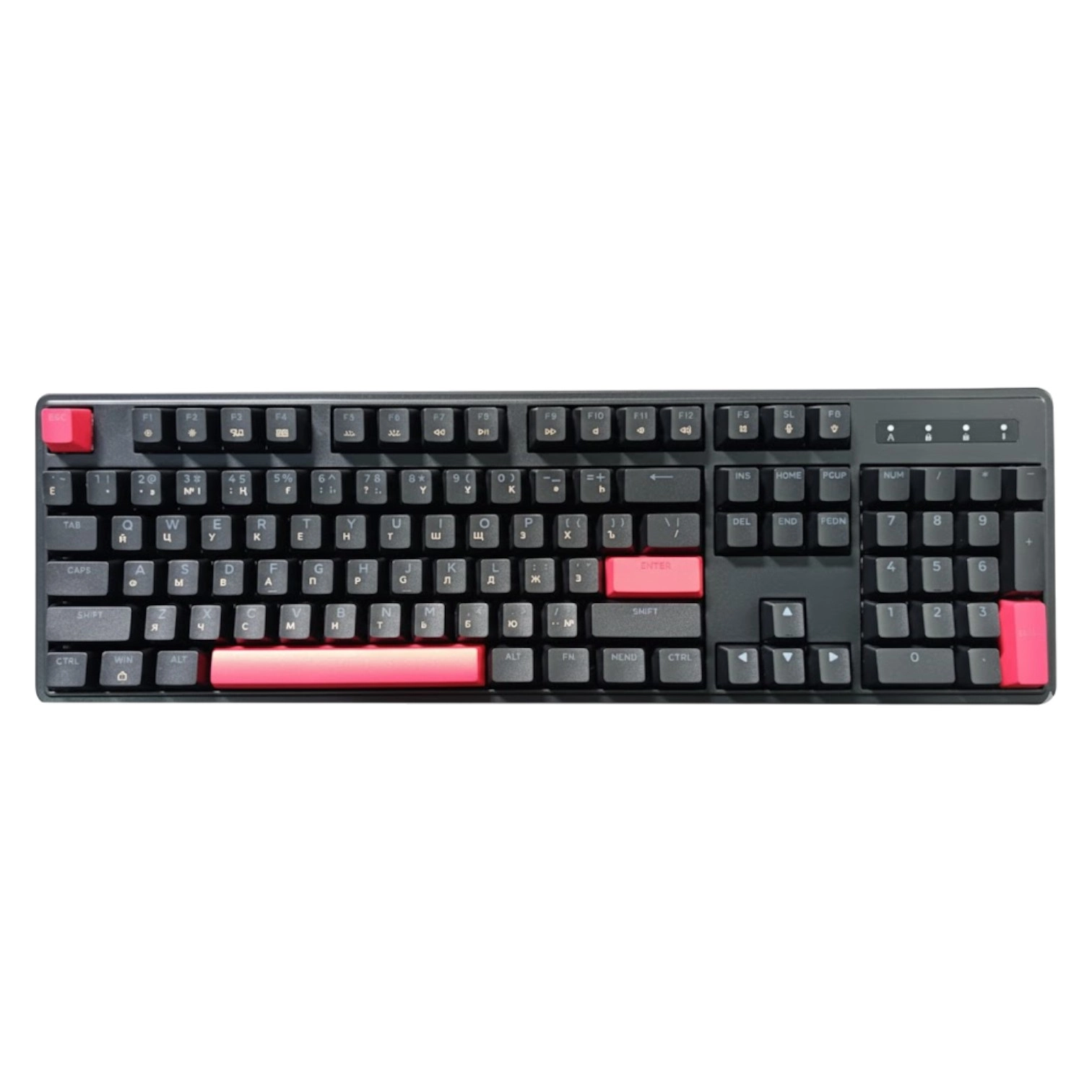 Mexanik klaviatura Lemokey X3 104Key, Keychron Brown, USB-A, QMK/VIA, EN/KZ/RU, Red Led, Black sotib olish