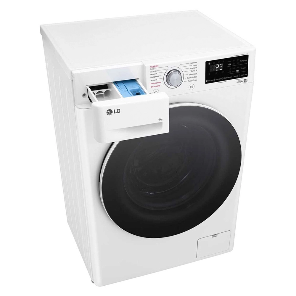 LG F2V3FS0W 9 Kg Steam kir yuvish mashinasi rasm bilan