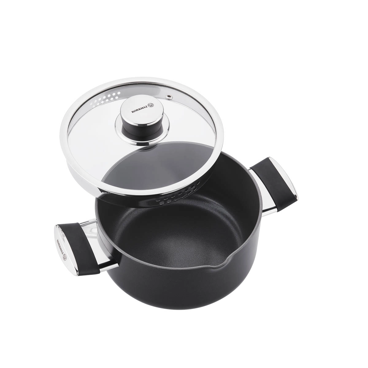 KORKMAZ LENA kastryulya shisha qopqog‘i bilan, 24×12,5 sm (A3882) O'zbekistonda