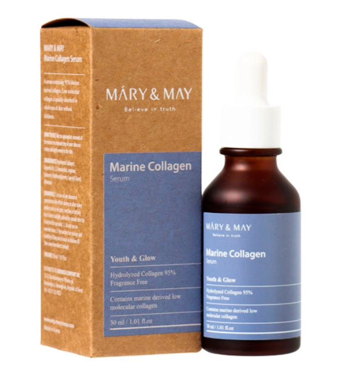 Антивозрастная ампула с 95% коллагена Mary&May Marine Collagen Serum недорого