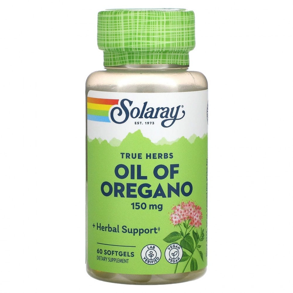 Solaray Oregano yog‘i 150 mg, 60 vegon kapsula (08252) sotib olish