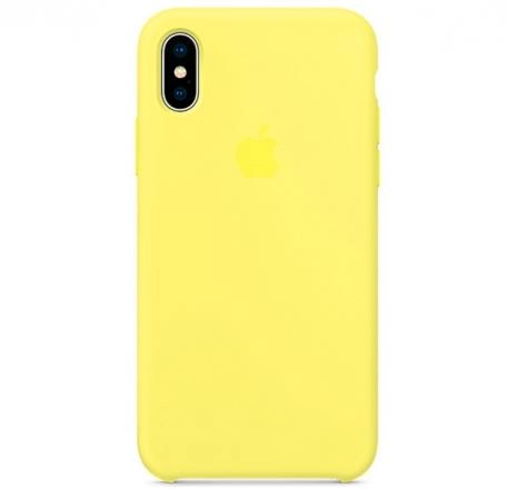 Чехол Silicone Case для iPhone X/XS, лимонный купить