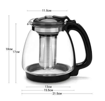 Заварочный чайник стеклянный 1350 мл FISSMAN рассрочка