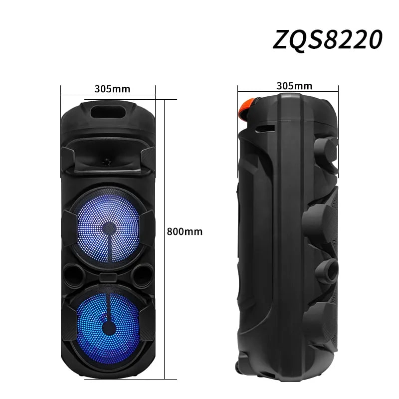 Sing-e ZQS8220 qora portativ kolonkasi + mikrofon O'zbekistonda