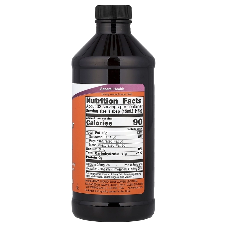 NOW Foods Жидкий Лецитин из Подсолнечника 473 мл (02372) недорого