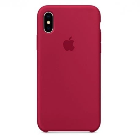 Чехол Silicone Case для iPhone X/XS, малиновый купить