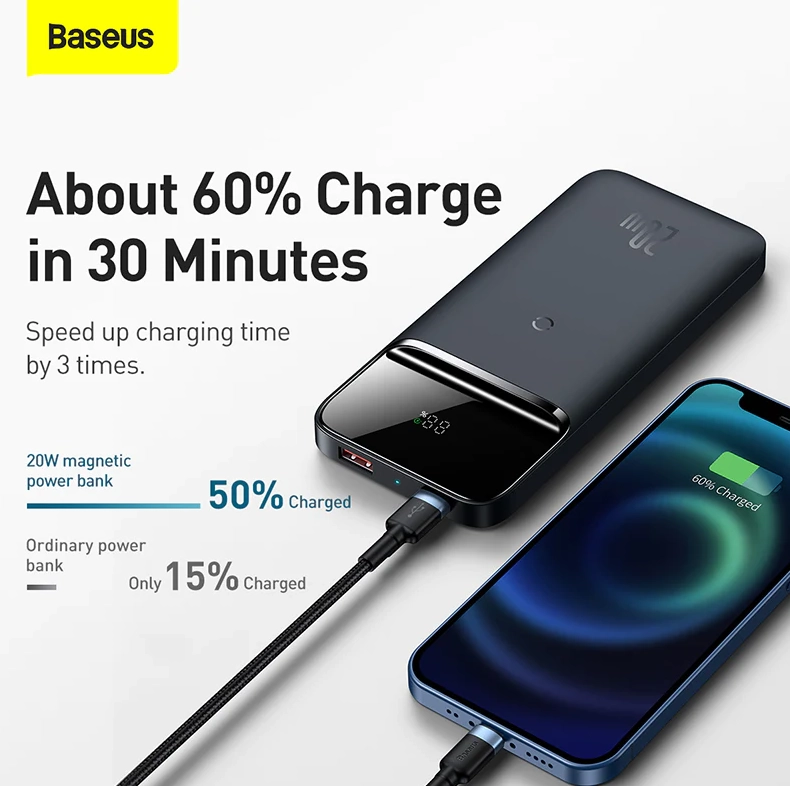 Baseus PPCXW10X Powerbank 10000 mAh 20W tashqi akkumulyatori O'zbekistonda