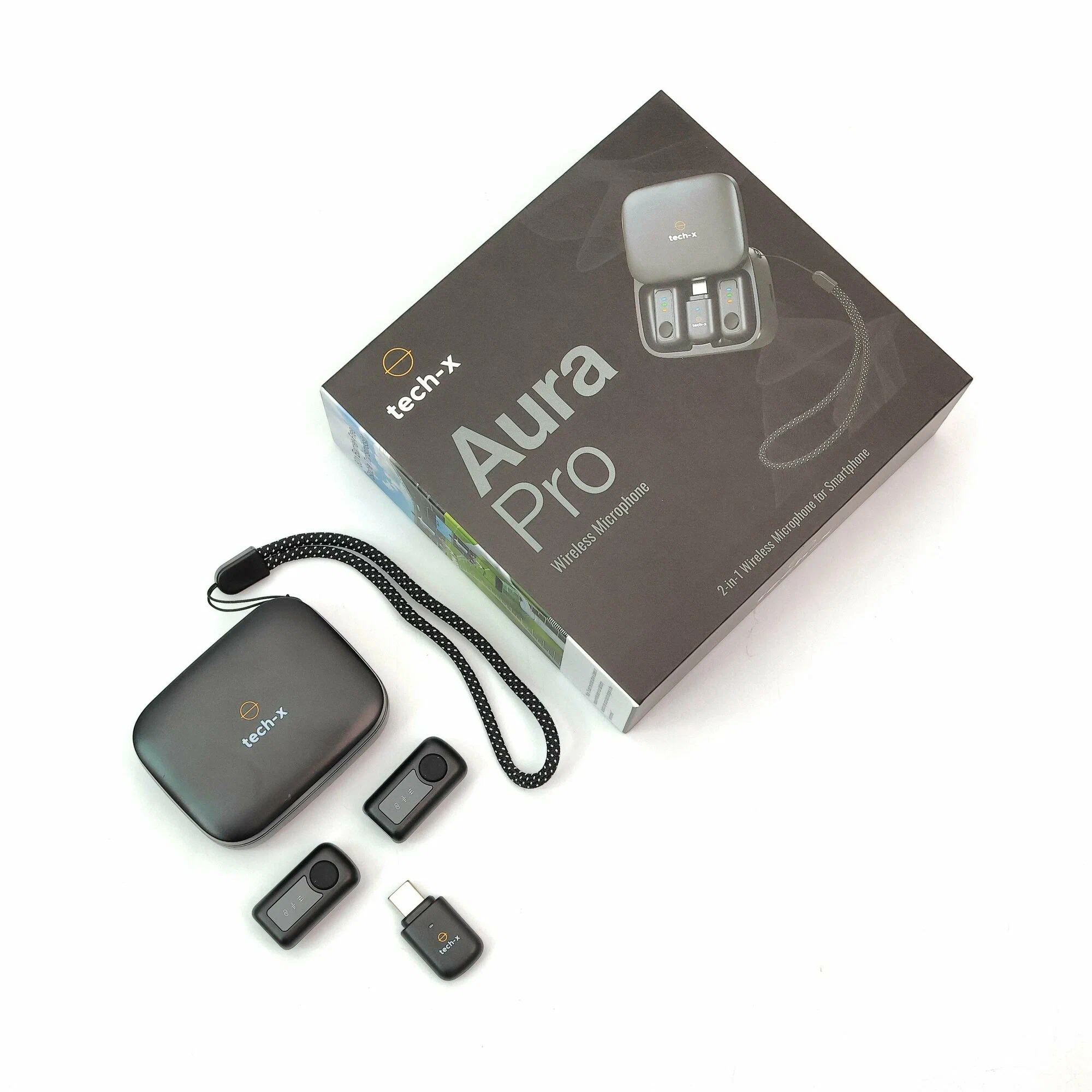 Tech-X Aura Pro simsiz mikrofoni, quvvatlash g‘ilofi bilan sotib olish