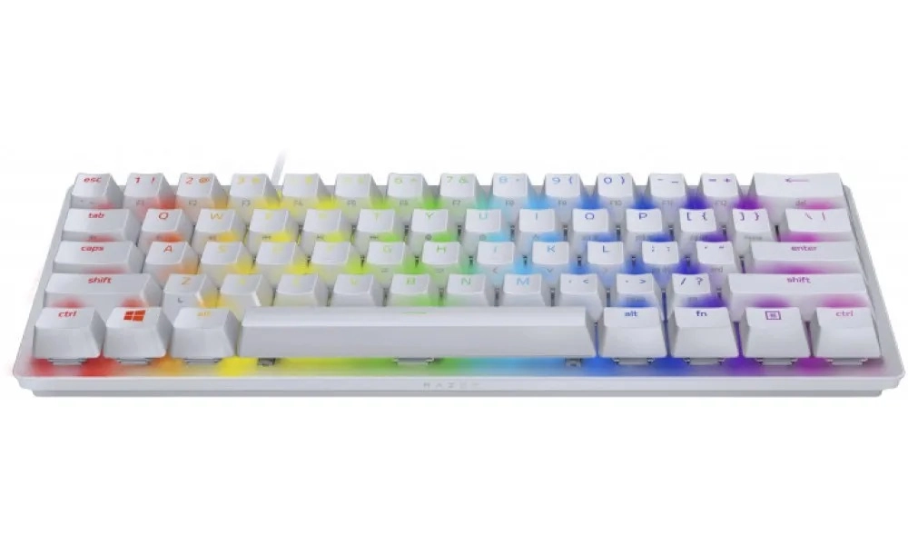 Razer Huntsman Mini Mercury Edition Red Switch USB White klaviaturasi O'zbekistonda