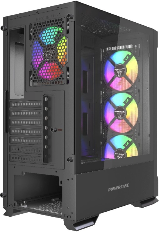 PowerCase Mistral AZ4B ARGB CMAZB-A4 kompyuter korpusi  Black bo'lib to'lash