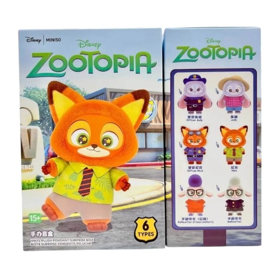 Disney “Zootopia” kolleksion vinil plyush o‘yinchoq (syurpriz quti) arzon
