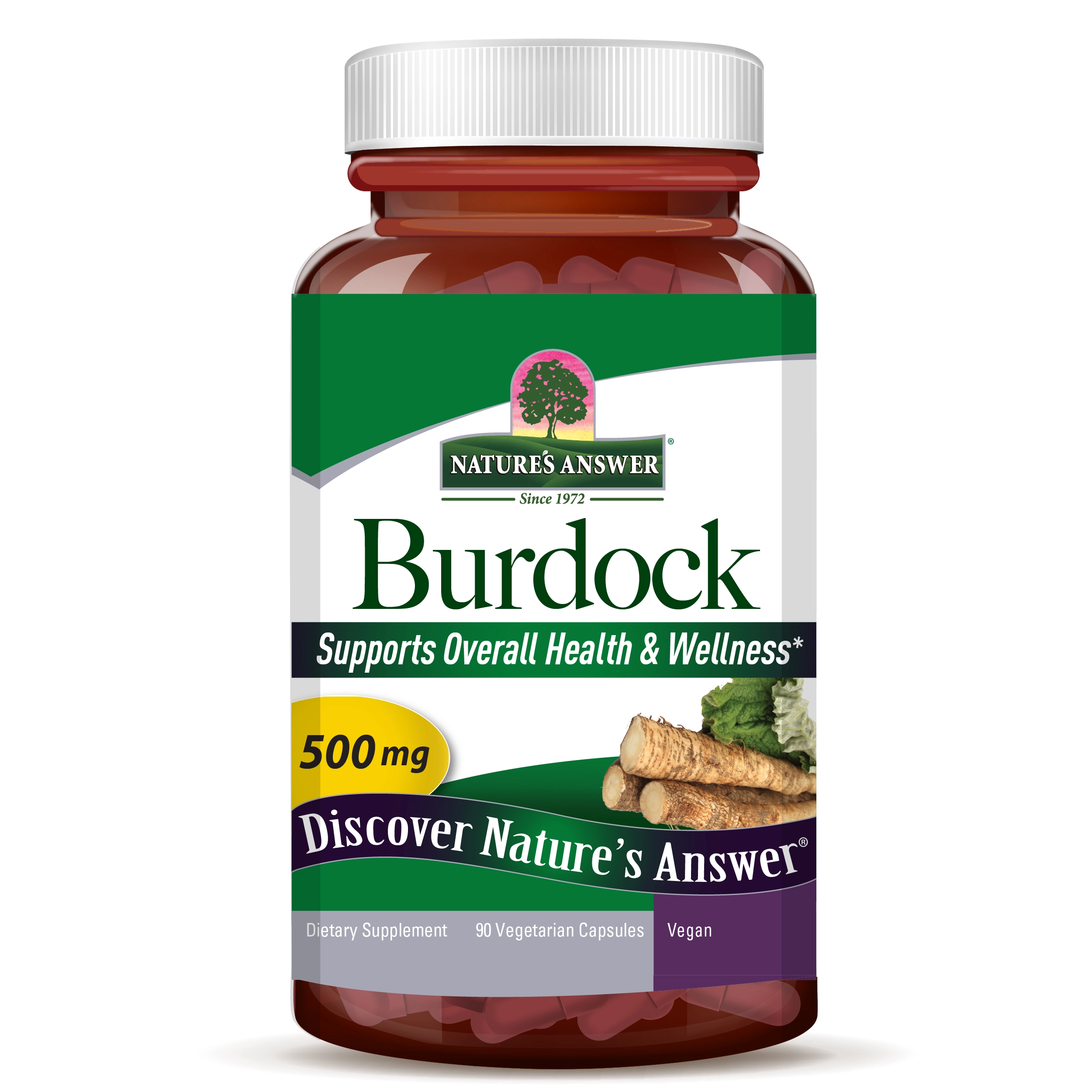 Nature's Answer Lopux ildizi 90 ta vegetarian kapsula sotib olish
