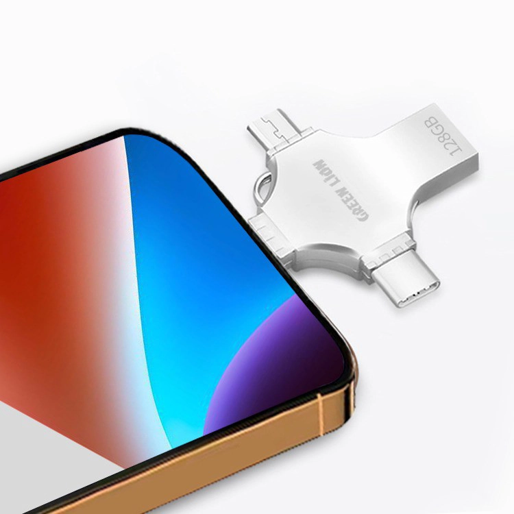 Green Lion 4-in-1 USB Flash Drive 256GB USB-fleshkasi O'zbekistonda