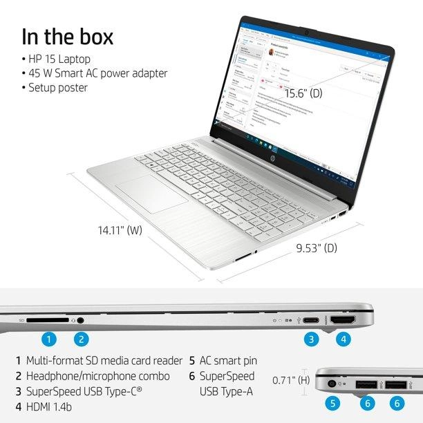 HP 15 dy2095wm / Core i5-1135G7 / 8GB DDR4 / 256GB SSD / 15.6
