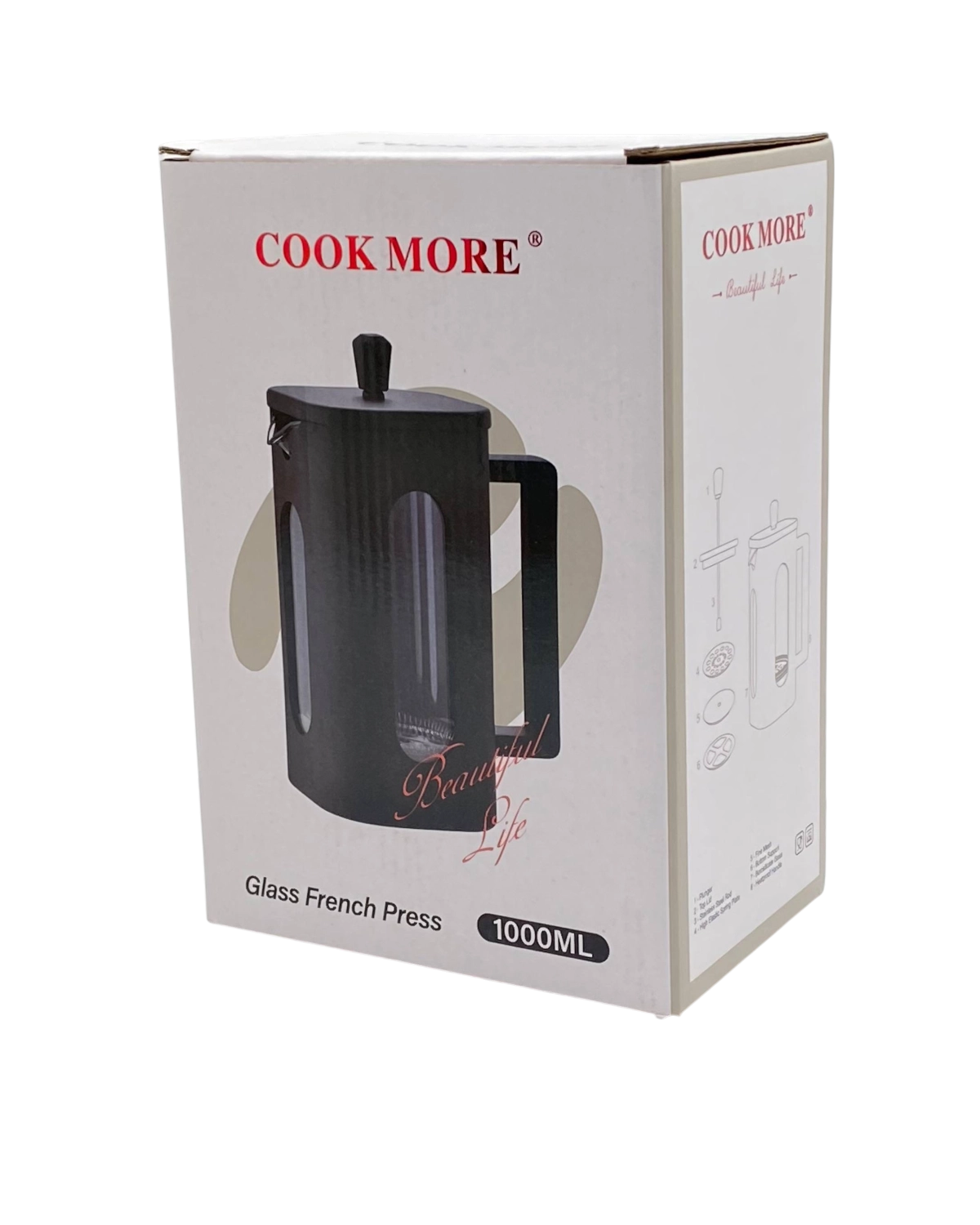 Кофеварка Cook more френч-пресс, 1000 мл в Узбекистане