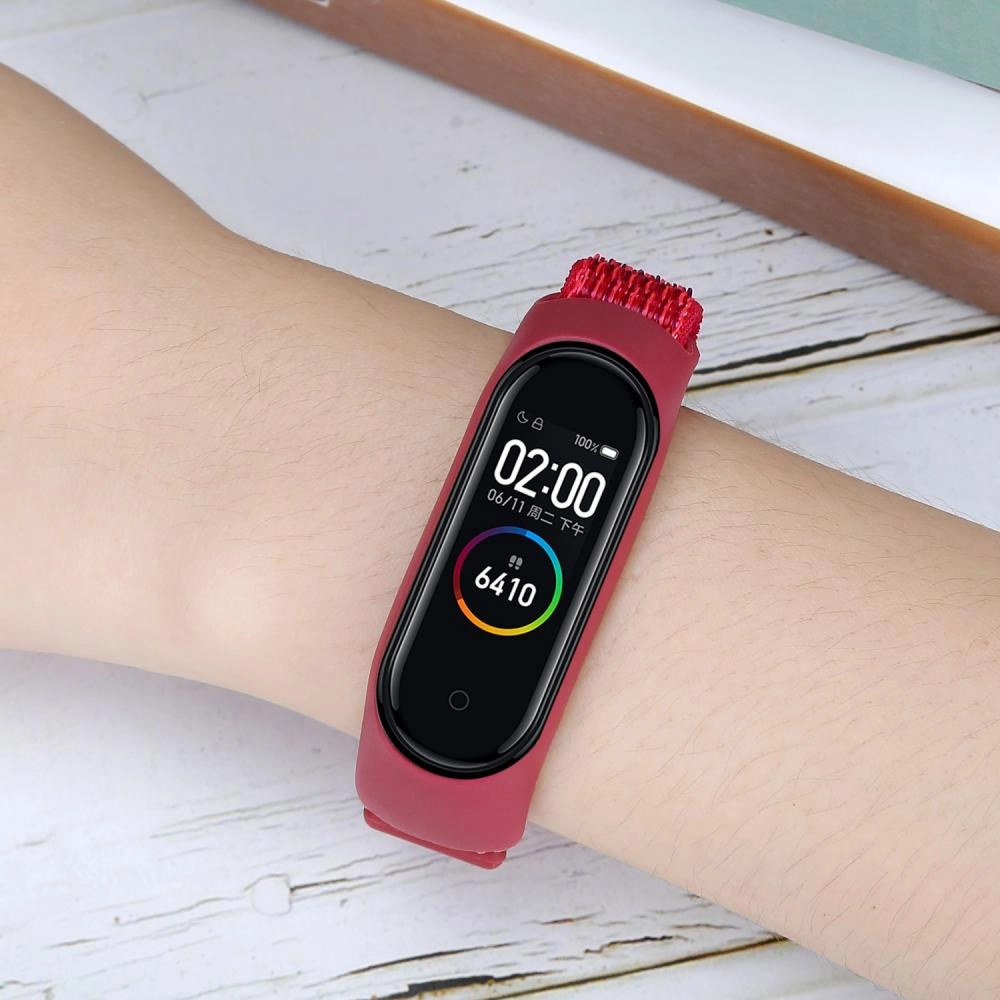 Xiaomi Mi Band 5 / Mi Band 4 / Mi Band 3 uchun tasmacha (neylon, qizil) sotib olish