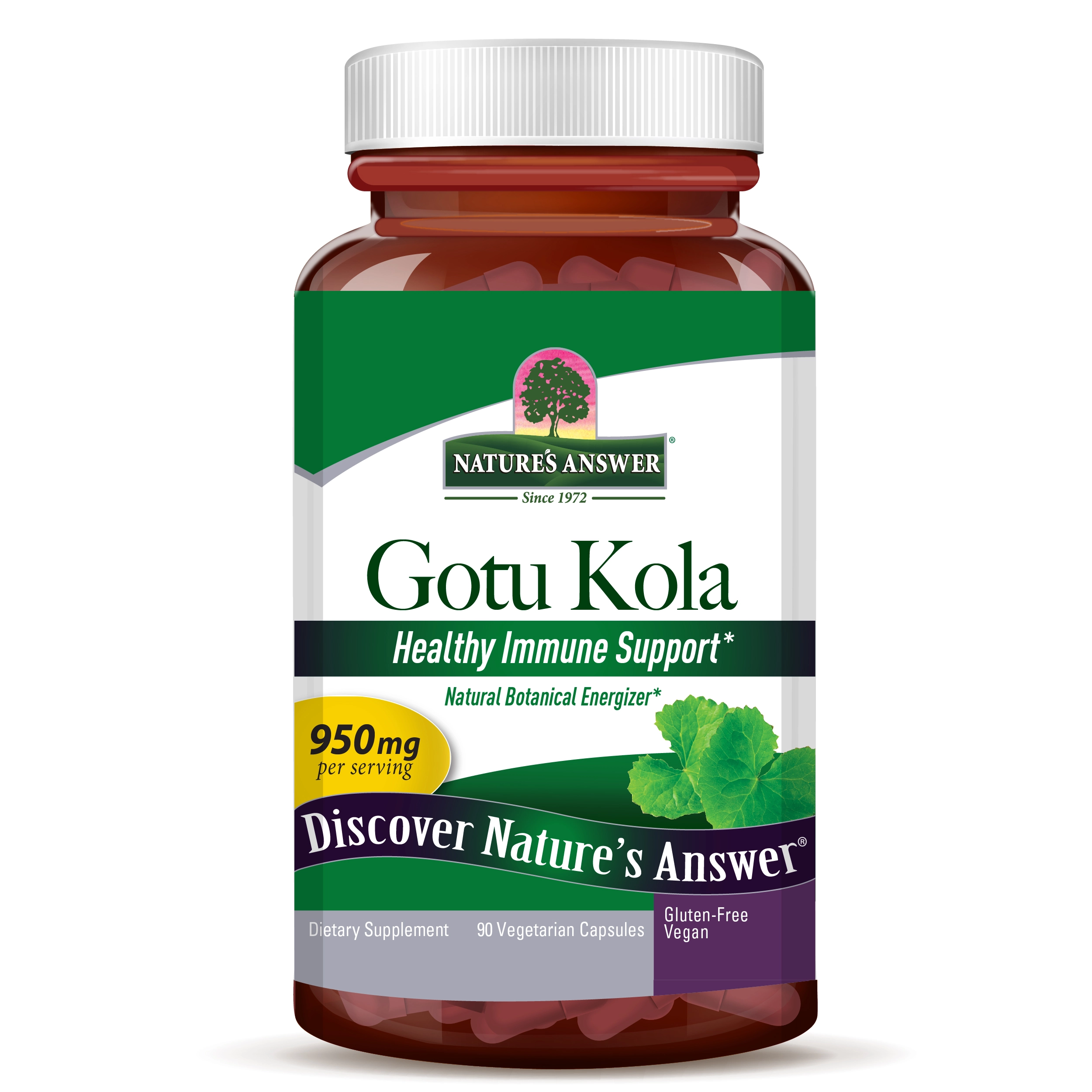 Nature's Answer Готу Кола 90 вегетарианских капсул купить