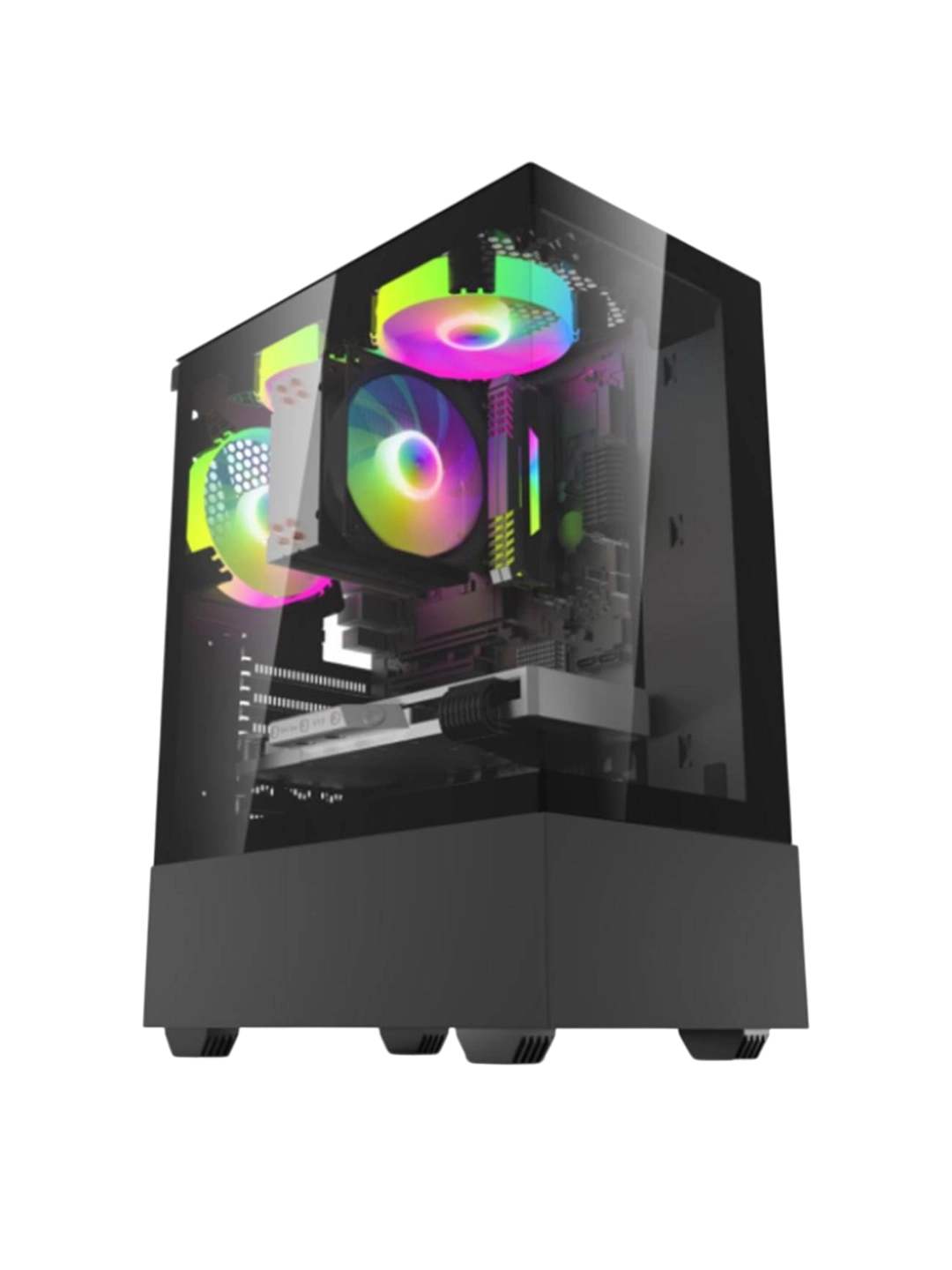 Bardo BD335 o‘yin korpusi, 3 ta RGB ventilyator, qora sotib olish