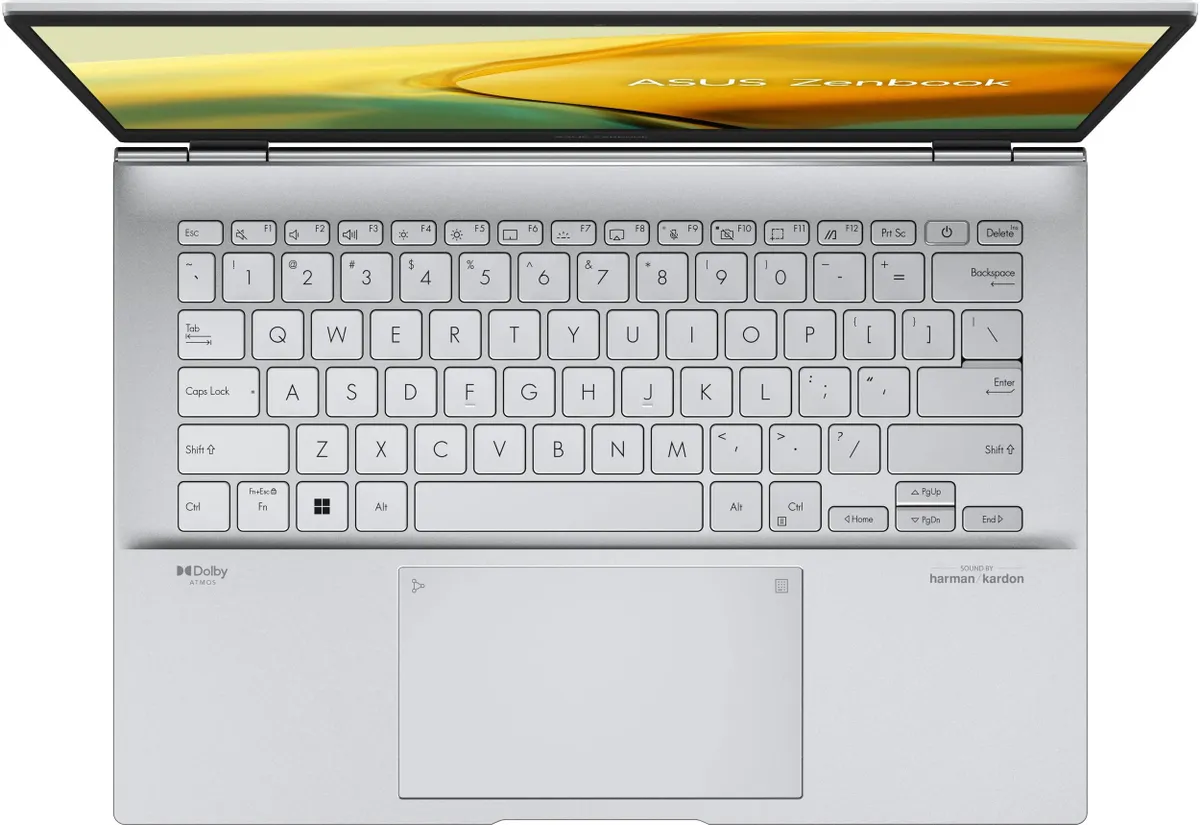 Asus Zenbook Flip / Core i7-1360P / DDR4 16GB / SSD 1TB / Intel Iris Xe Graphics / 14.0″ 2.8K / Win11H / Silver noutbugi onlayn