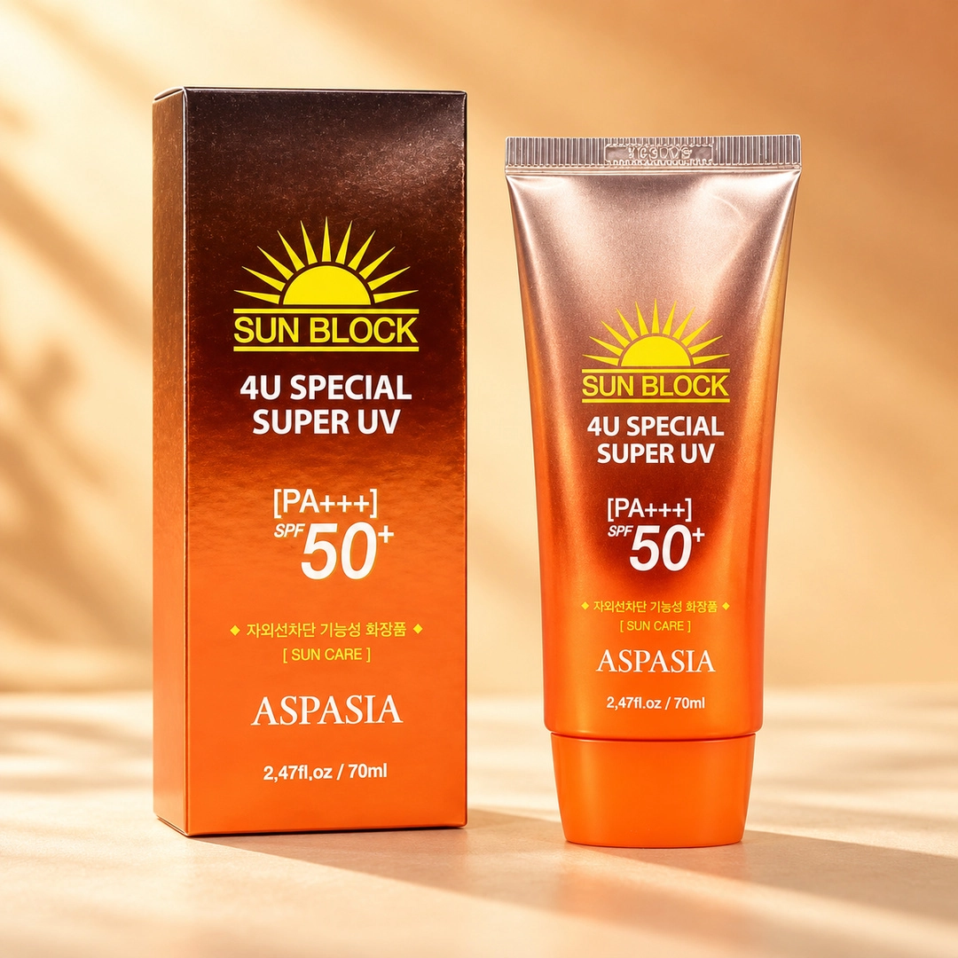 ASPASIA Sun Block 4U Special Super UV SPF50+ PA+++ quyosh kremi, 70 ml O'zbekistonda
