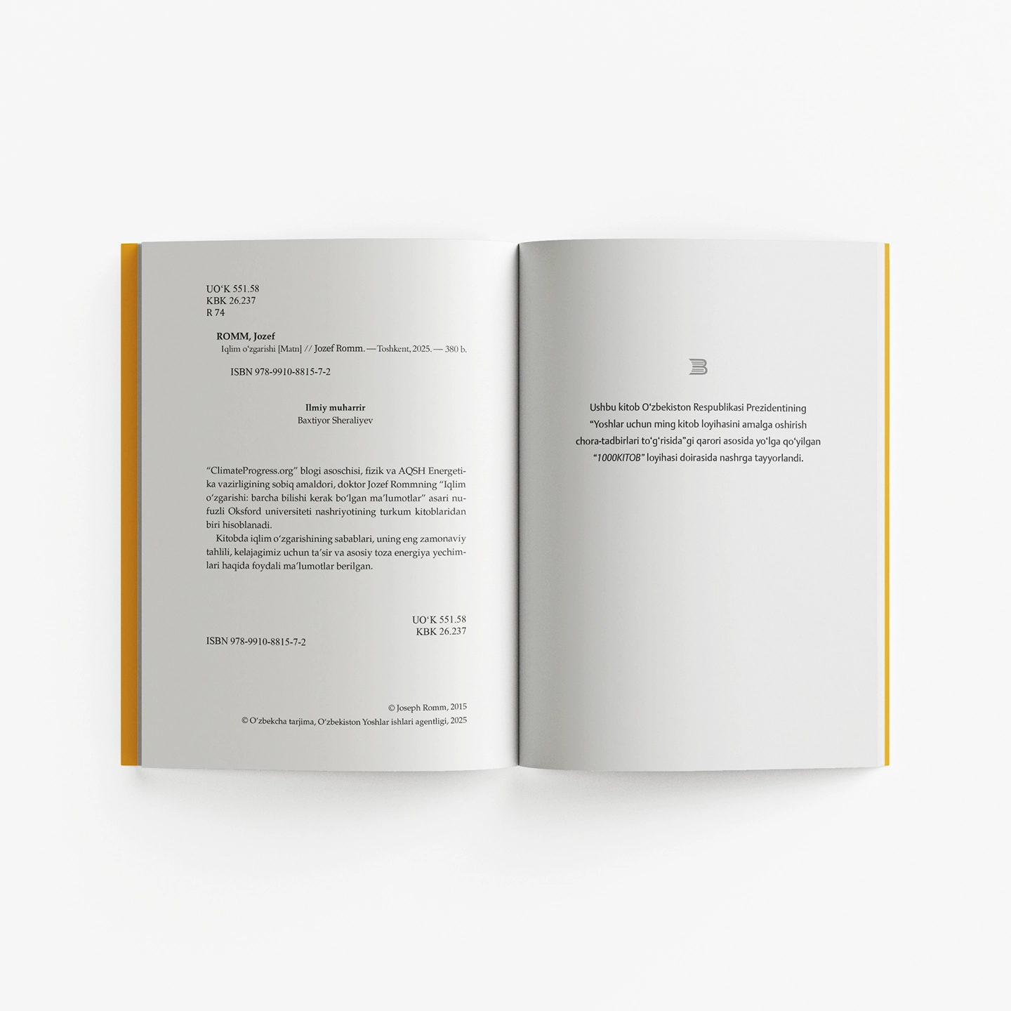 Jozef Romm: Iqlim o'zgarishi narxi