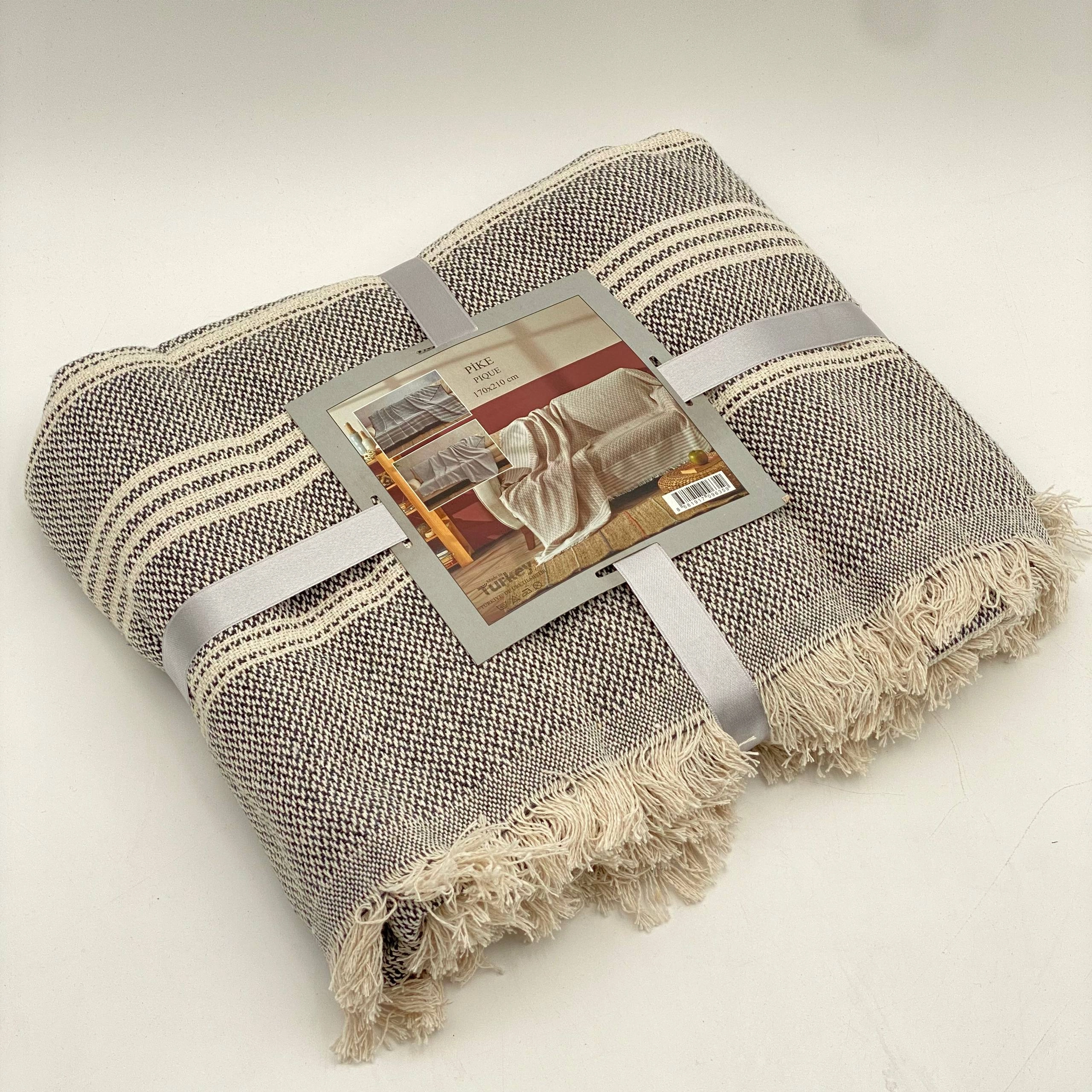 Pike - Ko‘p rangli paxtadan to‘qilgan pled choyshab CH3 (170x210 sm) sotib olish