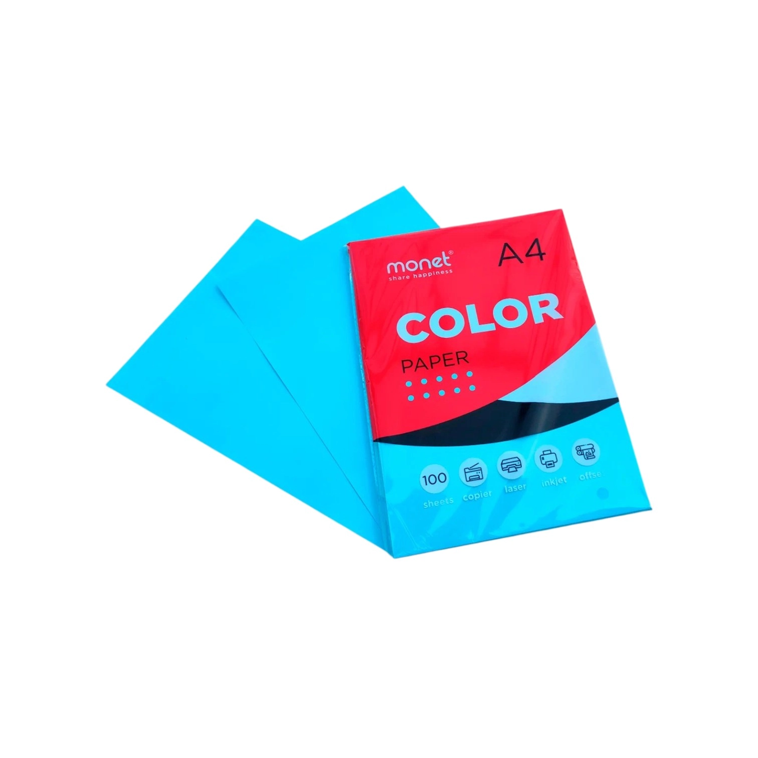 Цветная бумага светло-голубой A4 2CP005 (100 шт) купить