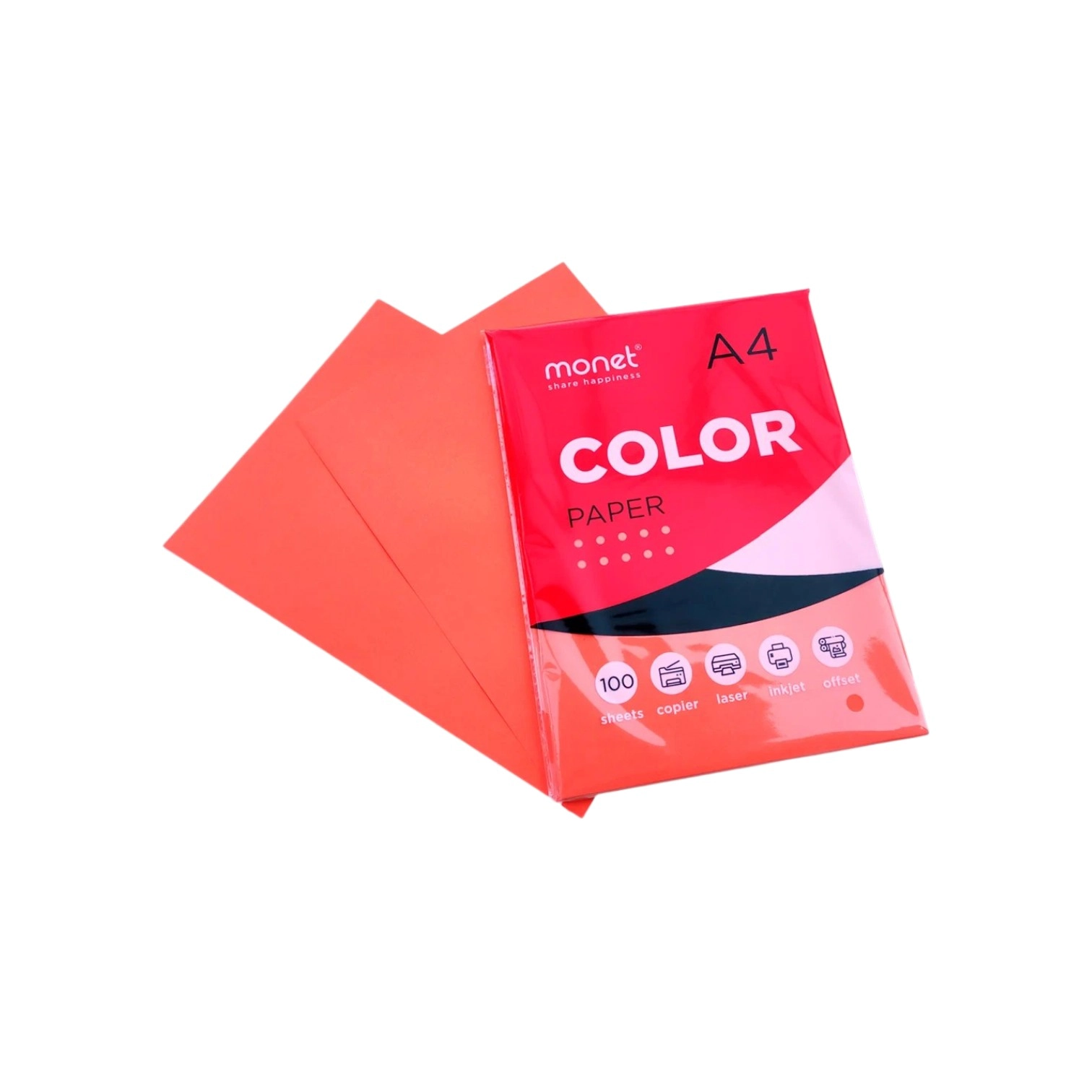 Цветная бумага оранжевый A4 2CP009 (100 шт) купить