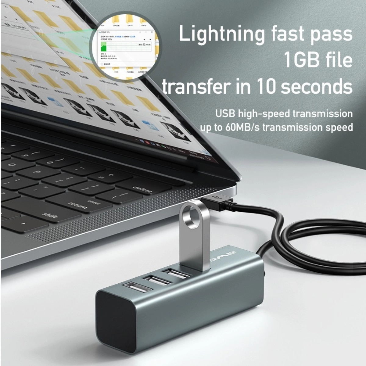 USB-концентратор Хаб Hub AWEI CL-122T 4-In-1 Smart  Type-C недорого