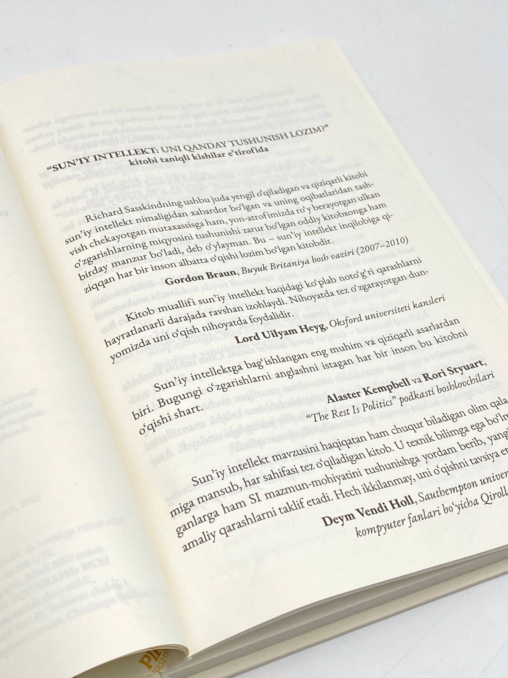 Richard Sasskind: Sun'iy intellekt: uni qanday tushunish mumkin? (qattiq) O'zbekistonda