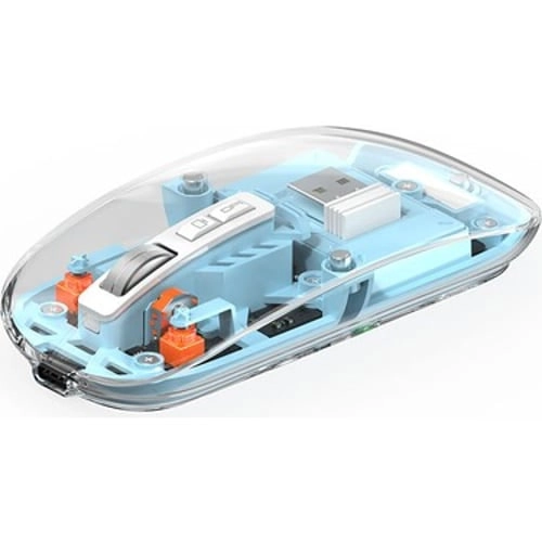 Беспроводная мышь Wiwu WM105 Crystal Wireless Mouse синяя недорого