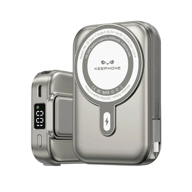 Keephone PB28 10 000 mAh simsiz Power Bank (MagSafe qo‘llab-quvvatlanadi) sotib olish