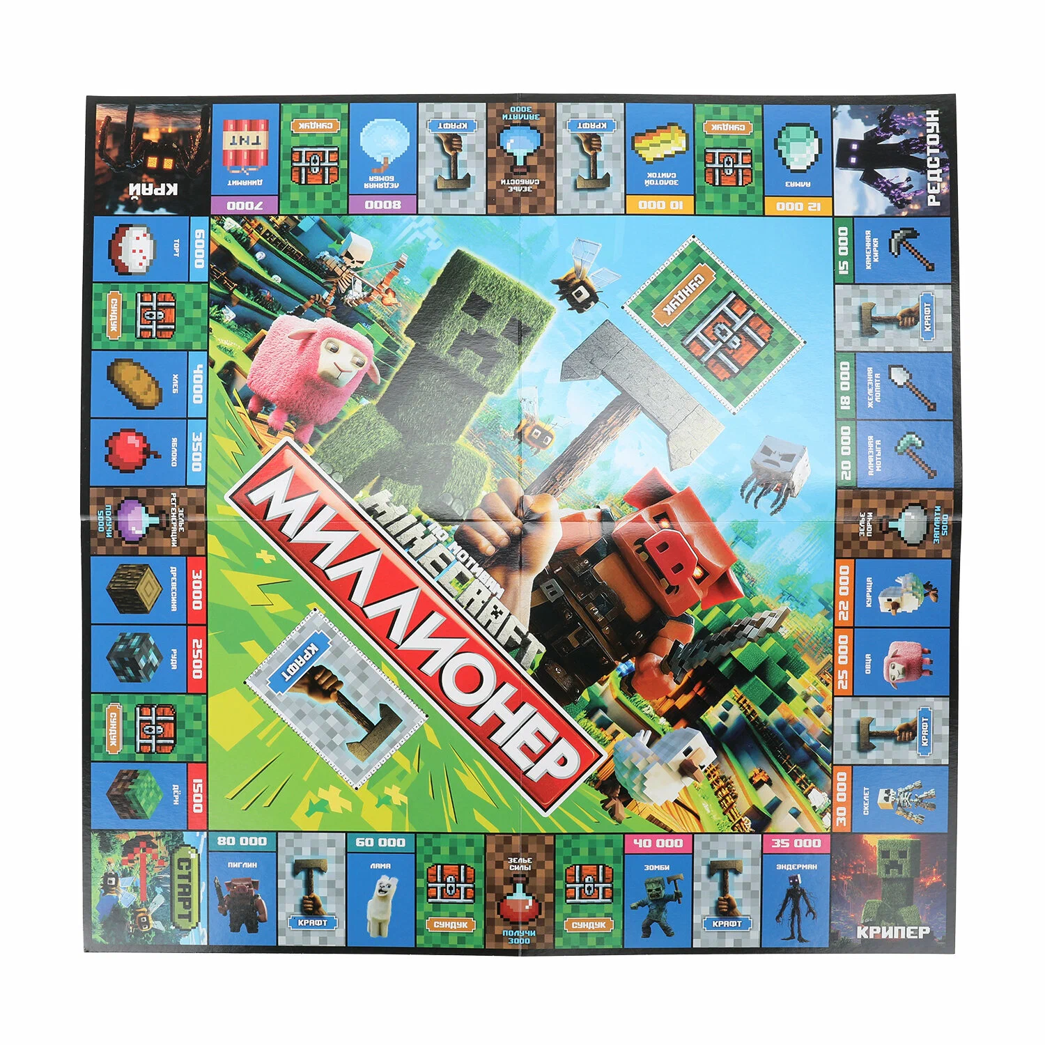 Stol biznes-o‘yini: Minecraft motivlari asosidagi. Millioner xususiyatlar