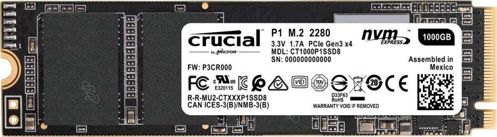 SSD Crucial 1 TB P1 NVME M.2 (CT1000P1SSD8) sotib olish
