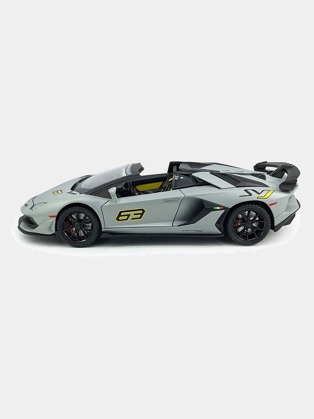 Металлическая коллекционная машинка Lamborghini Aventador SVJ 63 1/24, Grey недорого