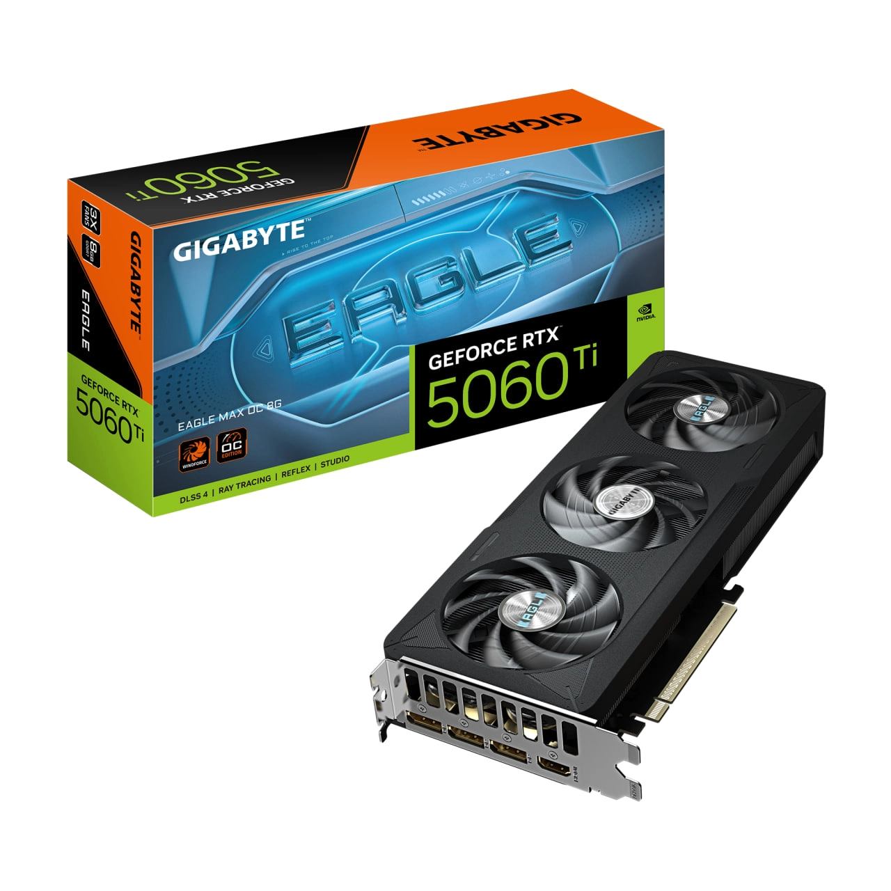 Gigabyte GeForce RTX™ 5060 Ti EAGLE MAX OC 8G Triple Fan 3X videokartasi sotib olish