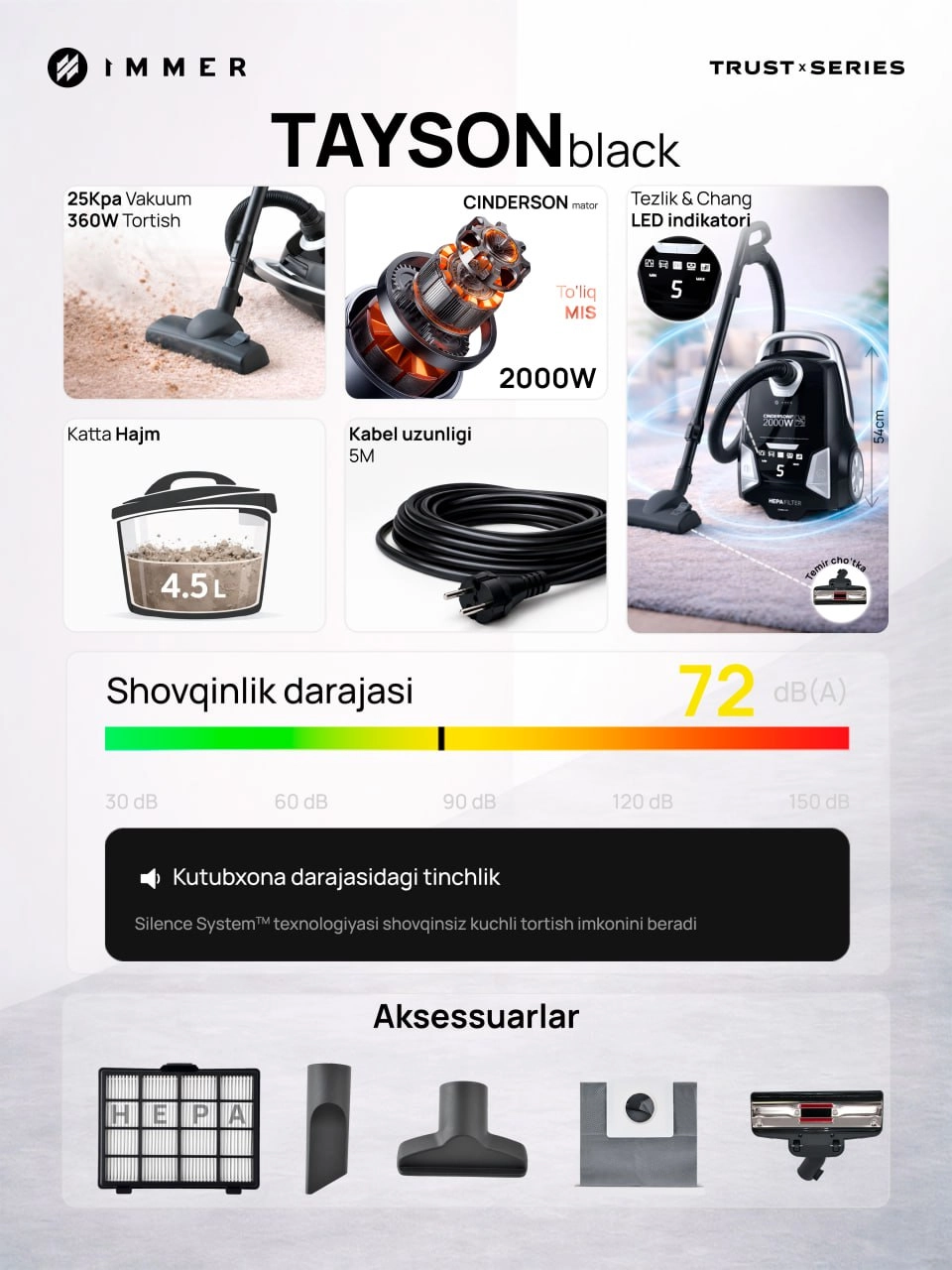 Immer Tayson Black changyutgichi arzon