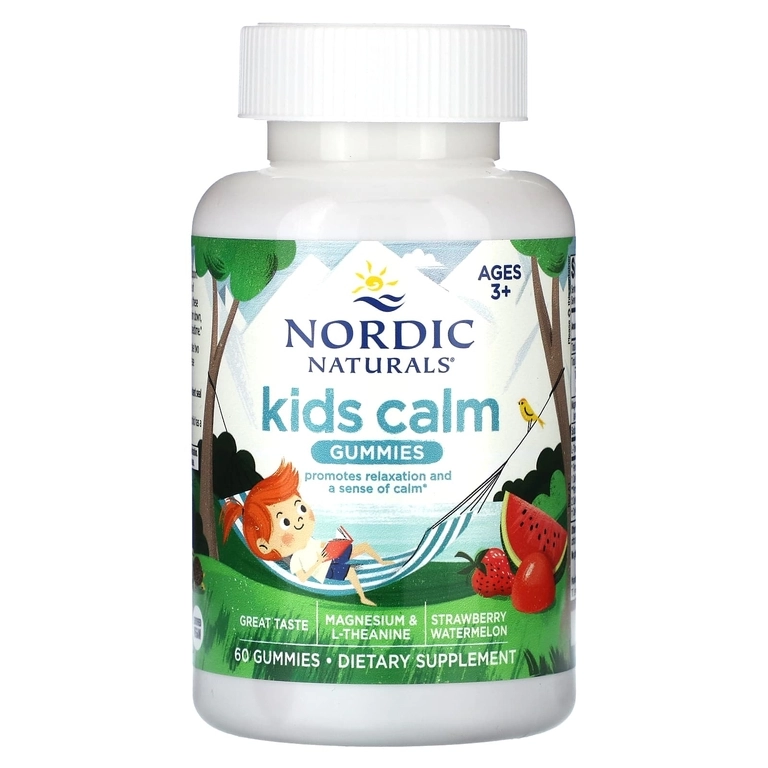 Nordic Naturals Kids Calm, bolalar uchun chaynalmali tabletkalar, qulupnay va tarvuz ta’mi, 60 dona (30172) sotib olish