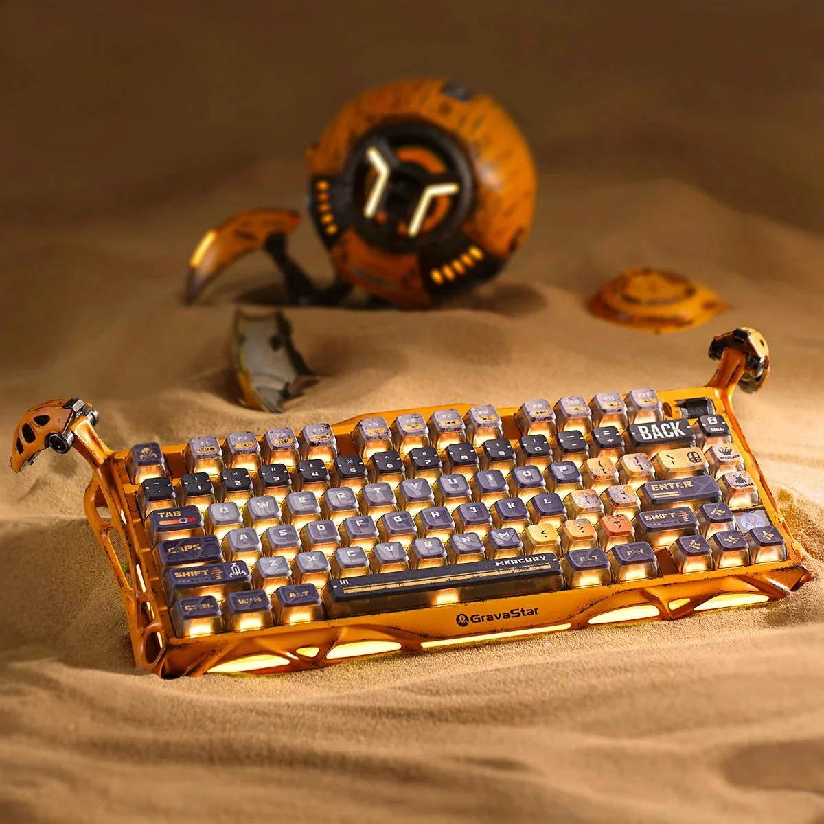 O‘yin klaviaturasi GravaStar Mercury K1 Pro, Cyberpunk Yellow O'zbekistonda