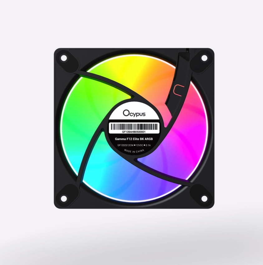Korpusli ventilyator Ocypus Gamma F12 Elite ARGB REVERSE BLADE BK O'zbekistonda