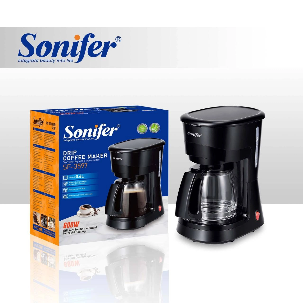 Sonifer SF–3597 kofe qaynatgichi, 0.6 l arzon